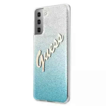 Guess GUHCS21MPCUGLSBL S21+ G996 niebieski/blue hardcase Glitter Gradient Script