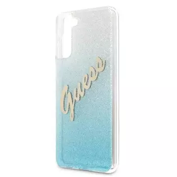 Guess GUHCS21MPCUGLSBL S21+ G996 niebieski/blue hardcase Glitter Gradient Script