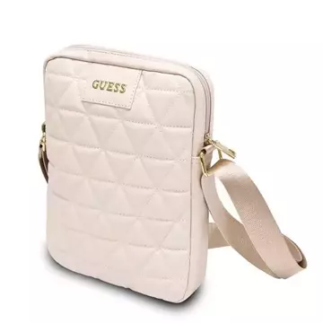 Guess Torba GUTB10QLPK 10" różowa/pink Quilted Tablet Bag