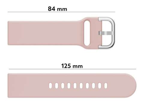 Gumowy Uniwersalny pasek sportowy Alogy soft band do smartwatcha 20mm Różowy