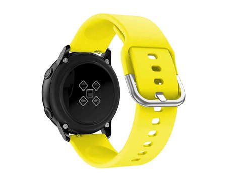 Gumowy Uniwersalny pasek sportowy Alogy soft band do smartwatcha 20mm Żółty