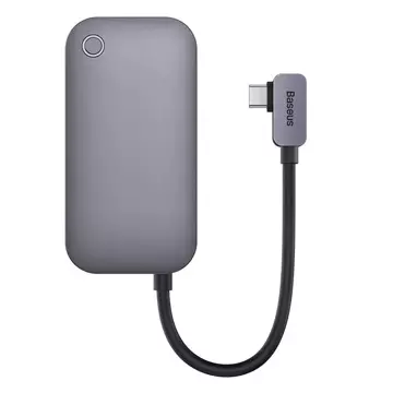 Hub 6in1 Baseus PadJoy Series USB-C do USB 3.0 + HDMI + USB-C PD + jack 3.5mm + SD/TF (szary)