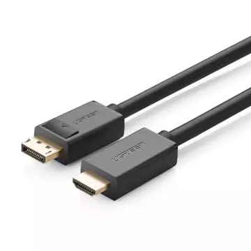 Jednokierunkowy kabel UGREEN z DisplayPort na HDMI 4K 30 Hz 32 AWG  2 m czarny (DP101 10202)