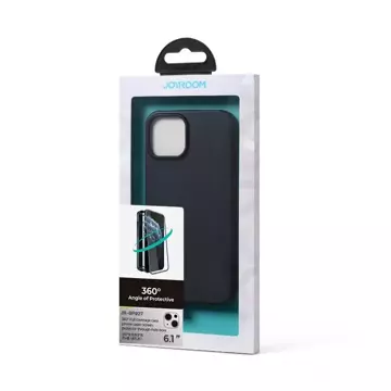 Joyroom 360 Full Case etui pokrowiec do iPhone 13 obudowa na tył i przód + szkło hartowane czarny (JR-BP927 black)