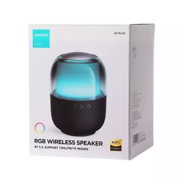 Joyroom głośnik bezprzewodowy Bluetooth 5.3 RGB 8W czarny (JR-ML05)