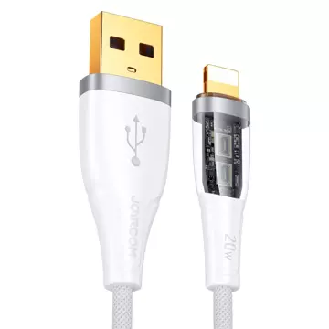 Joyroom kabel z szybkim ładowaniem z inteligentnym wyłącznikiem USB-A - Lightning 2.4A 1.2m biały (S-UL012A3)