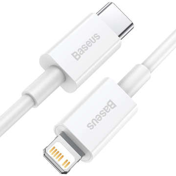 Kabel 1.5m Baseus Superior przewód USB-C Type C do Lightning PD 20W Biały