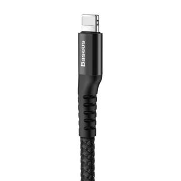 Kabel 1m Baseus Spring sprężynowy USB do Lightning 2A Czarny