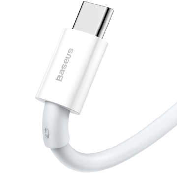 Kabel 1m Baseus Superior przewód USB do USB-C Type C 66W Biały