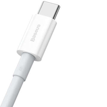 Kabel 1m Baseus Superior przewód USB do USB-C Type C 66W Biały