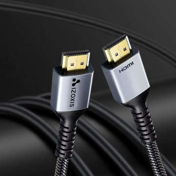 Kabel 2m Nylonowy oplot Wzmocniony HDMI 8K 60Hz 48Gbps 2.1 przewód do przesyłania obrazu i dźwięku High Speed