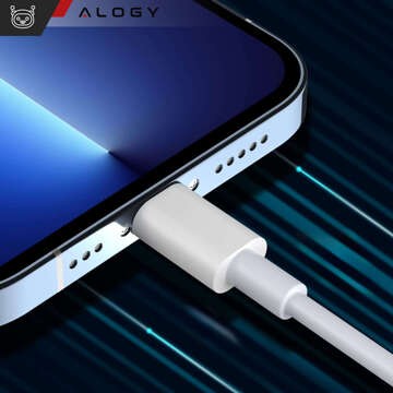 Kabel 2m USB-C do Lightning Alogy Fast Charge przewód do ładowania iPhone 20W biały 