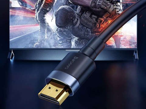 Kabel HDMI- HDMI 2.0 Baseus Cafule FULL HD 4K 60Hz 3D 5m Czarno-szary