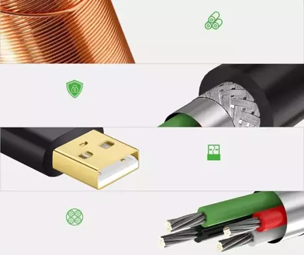 Kabel UGREEN aktywny przedłużacz USB 2.0 480 Mbps 5 m czarny (US121 10319)