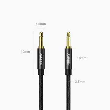 Kabel UGREEN audio 2 x mini jack 3,5mm 2m czarny (50363 AV112)