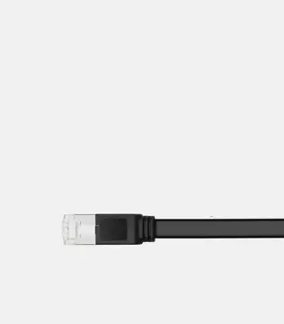 Kabel UGREEN płaski przewód internetowy sieciowy Ethernet patchcord RJ45 Cat 6 UTP 1000 Mbps 2 m czarny (50185)