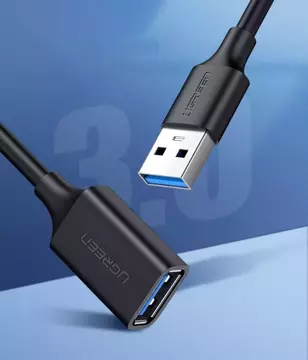 Kabel UGREEN przewód przedłużacz przejściówka USB 3.0 (żeński) - USB 3.0 (męski) 1,5 m czarny (US129 30126)