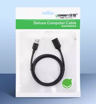 Kabel UGREEN przewód przedłużacz przejściówka USB 3.0 (żeński) - USB 3.0 (męski) 1,5 m czarny (US129 30126)