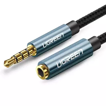 Kabel UGREEN to  adapter przedłużacz AUX mini jack 3,5 mm 1,5m niebieski (AV118)