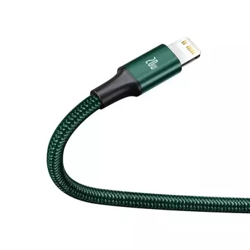 Kabel USB-C 3w1 Baseus Rapid Series, micro USB / Lightning / USB-C, 20W, 1.5m (zielony)