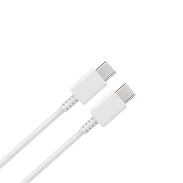 Kabel USB-C - USB-C Type-C 3A Power Delivery PD QC przewód 1M Biały 1szt.