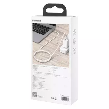 Kabel USB-C do USB-C Baseus Cafule, 100W, 1m (biały)