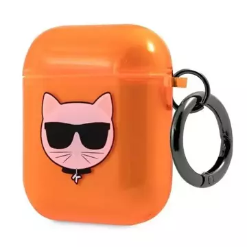 Karl Lagerfeld KLA2UCHFO AirPods cover pomarańczowy/orange Choupette