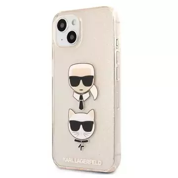 Karl Lagerfeld KLHCP13SKCTUGLGO iPhone 13 mini 5,4" złoty/gold hardcase Glitter Karl`s & Choupette