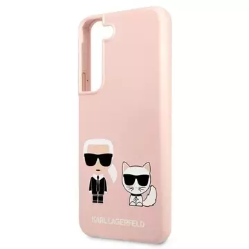 Karl Lagerfeld KLHCS22MSSKCI S22+ S906 hardcase jasno różowy/light pink Silicone Ikonik Karl & Choupette