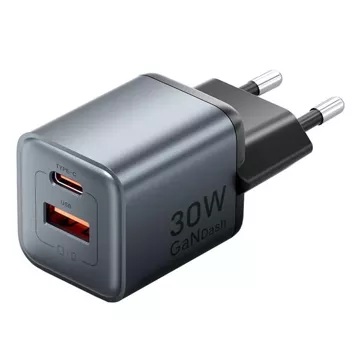 Ładowarka GaN Vention USB-C + USB-A 30W Szara