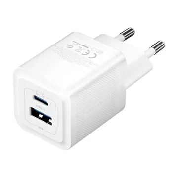 Ładowarka Sieciowa Vention FEQW0-EU USB-C USB-A GaN 30W Biała