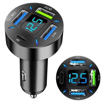 Ładowarka samochodowa Alogy Car Charger 66W 3x USB 1x USB-C Typ C Szybkie ładowanie Quick Charge QC 3.0 PD