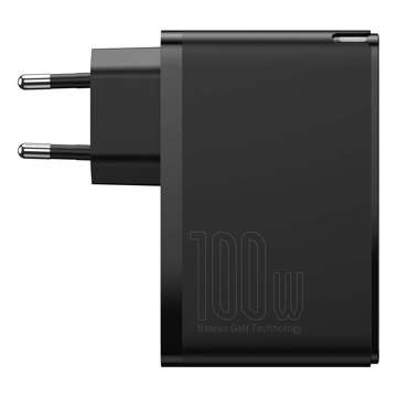 Ładowarka sieciowa Baseus GaN2 Pro, 2x USB + 2x USB-C, 100W, EU (czarna)