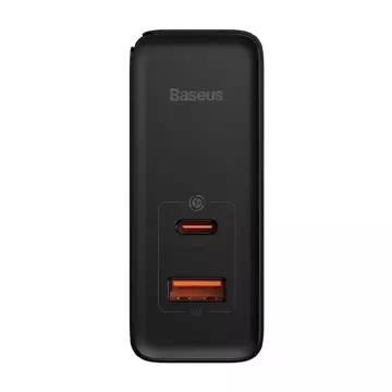 Ładowarka sieciowa Baseus GaN5 Pro, USB-C + USB, 100W + kabel (czarna)