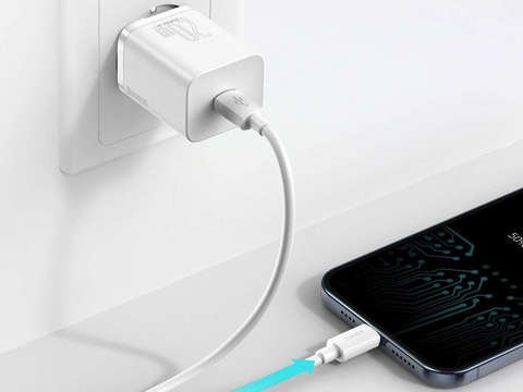 Ładowarka sieciowa Baseus Super Si  USB-C kabel do iPhone 20W White