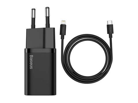 Ładowarka sieciowa Baseus USB-C PD 20W + Kabel USB-C do Lightning 1m