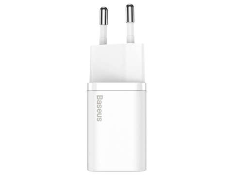 Ładowarka sieciowa Baseus USB-C PD 25W + kabel do USB-C White