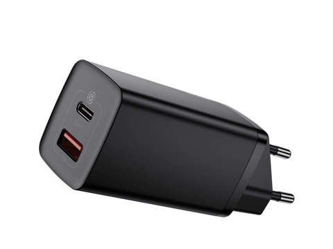 Ładowarka sieciowa szybka  Baseus GaN2 Lite USB + USB-C 65W EU Czarna