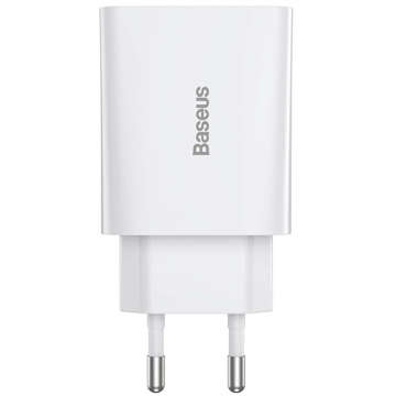 Ładowarka sieciowa zasilacz Baseus Speed Mini Quick Charger USB-C PD 3A 20W Biała