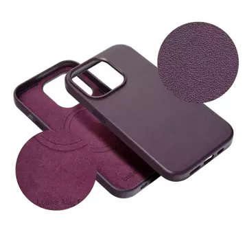 Leather Mag Cover do IPHONE 14 PRO ciemny fioletowy