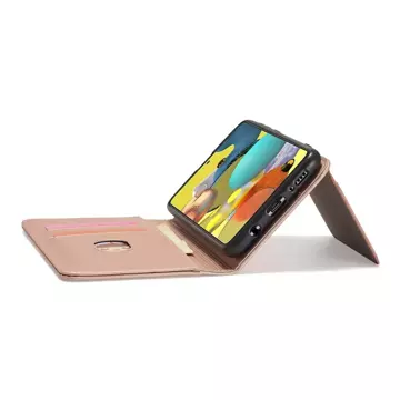 Magnet Card Case etui do Samsung Galaxy A13 5G pokrowiec portfel na karty kartę podstawka różowy