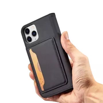 Magnet Card Case etui do iPhone 12 pokrowiec portfel na karty kartę podstawka czarny