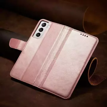 Magnet Case elegancki futerał etui pokrowiec z klapką i funkcją podstawki Samsung Galaxy S22 różowy