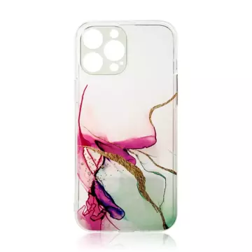 Marble Case etui do iPhone 12 Pro żelowy pokrowiec marmur miętowy