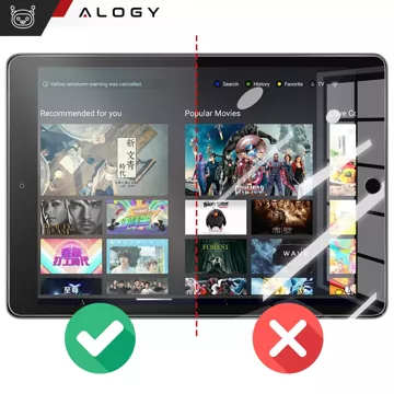 Matowe Szkło hartowane do Apple iPad 10.2 gen. 7/8/9 Alogy Matte Paper-Like Screen Protector z ramką montażową