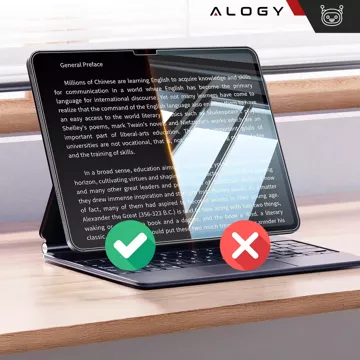 Matowe Szkło hartowane do Apple iPad Air 13" 2024/2025 Alogy Matte Paper-Like Screen Protector z ramką montażową