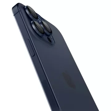 OSŁONA APARATU SPIGEN OPTIK.TR ”EZ FIT” CAMERA PROTECTOR 2-PACK IPHONE 14 PRO / PRO MAX / 15 PRO / PRO MAX BLUE TITANIUM