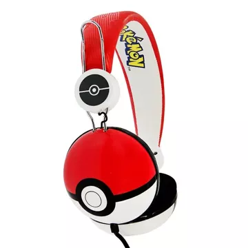 OTL Słuchawki Przewodowe dla Dzieci Pokemon Pokeball Czerwone