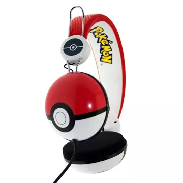 OTL Słuchawki Przewodowe dla Dzieci Pokemon Pokeball Czerwone