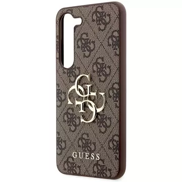 Oryginalne Etui GUESS Hardcase GUHCS23FE4GMGBR do Samsung Galaxy S23 FE (Big Metal Logo / brązowy)